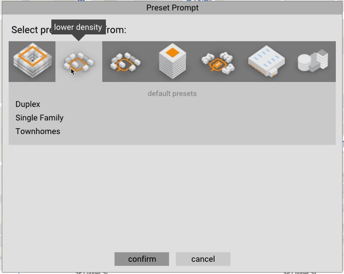 lower density presets