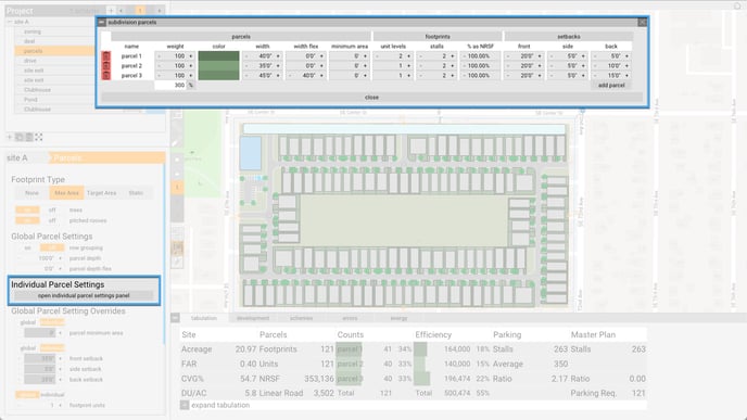 parcel editor