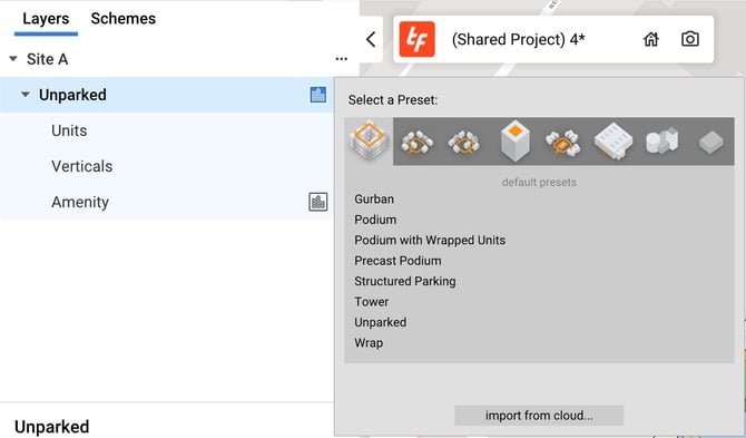 select new preset