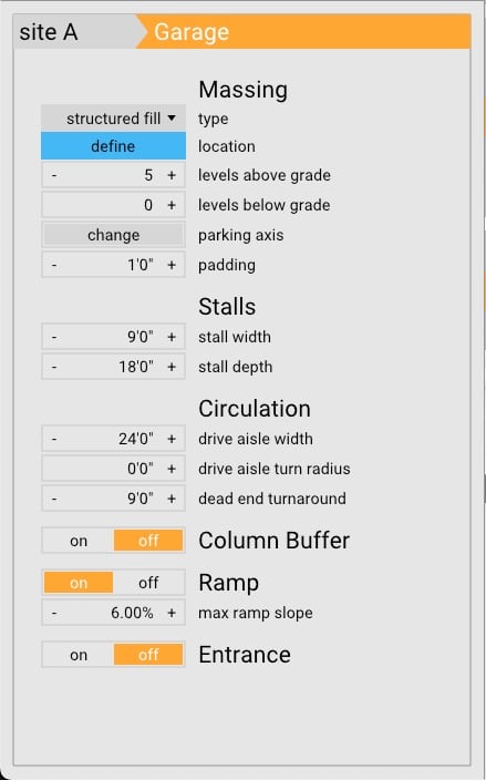 Manipulate buildings 03 garage input panel