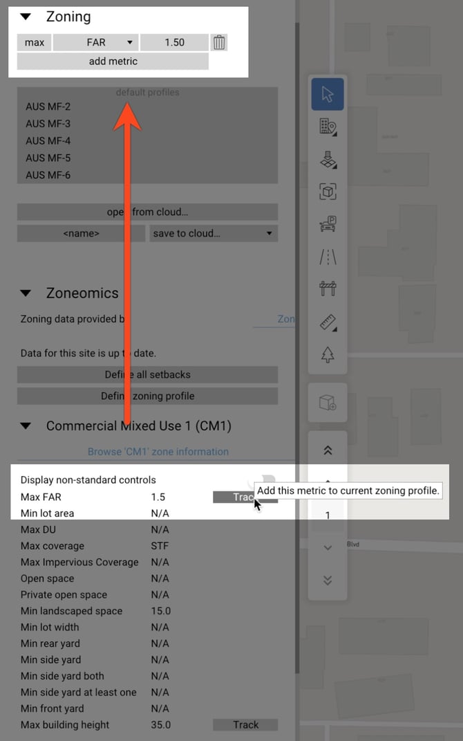 add to zoning profile