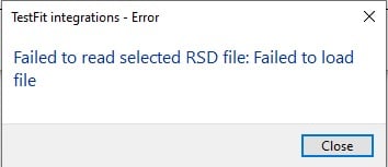 failed to load RSD