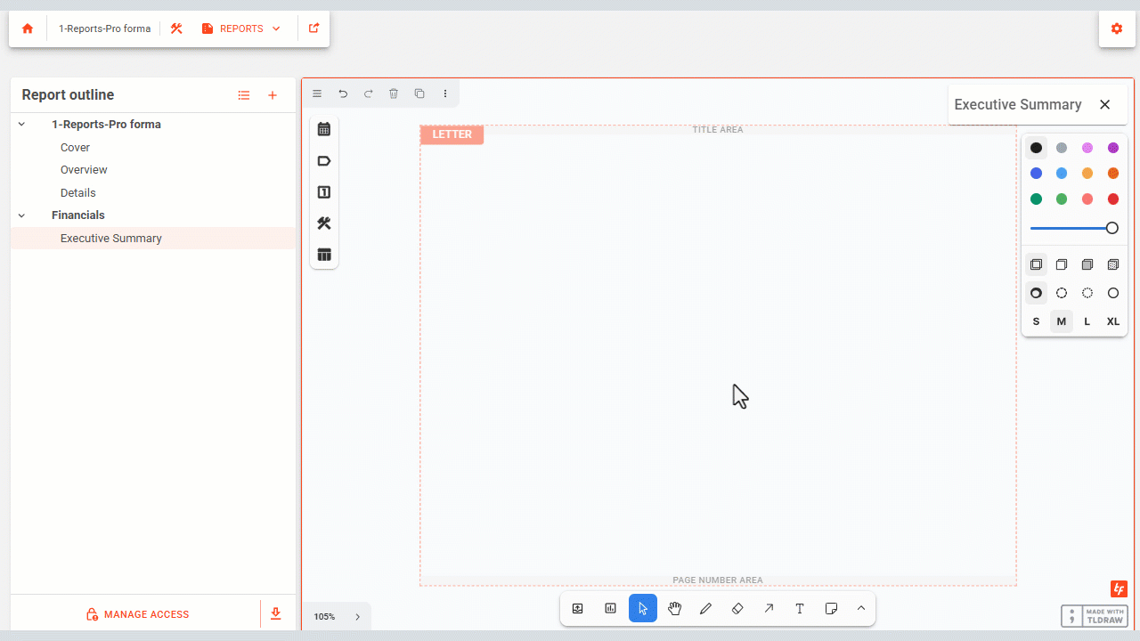 Reports-Pro forma Viewport