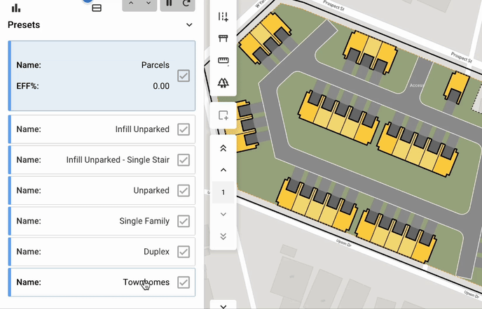 TestFit-Generative-Design-presets-filters